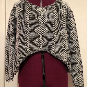 Black and White High Low Sweater